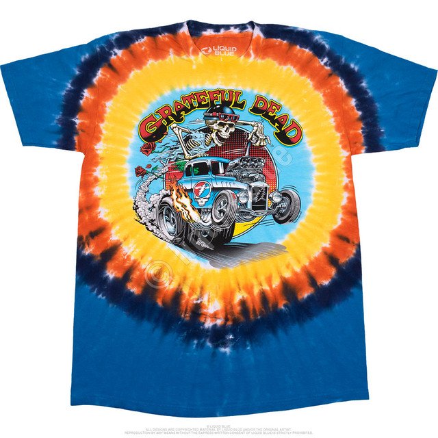 Grateful Dead-Steal Your Hot Rod Tie-Dye T-Shirt