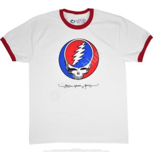 Alternative view of Grateful Dead-Steal Your Face Ringer White Ringer T-Shirt