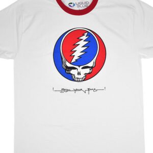 Grateful Dead-Steal Your Face Ringer White Ringer T-Shirt