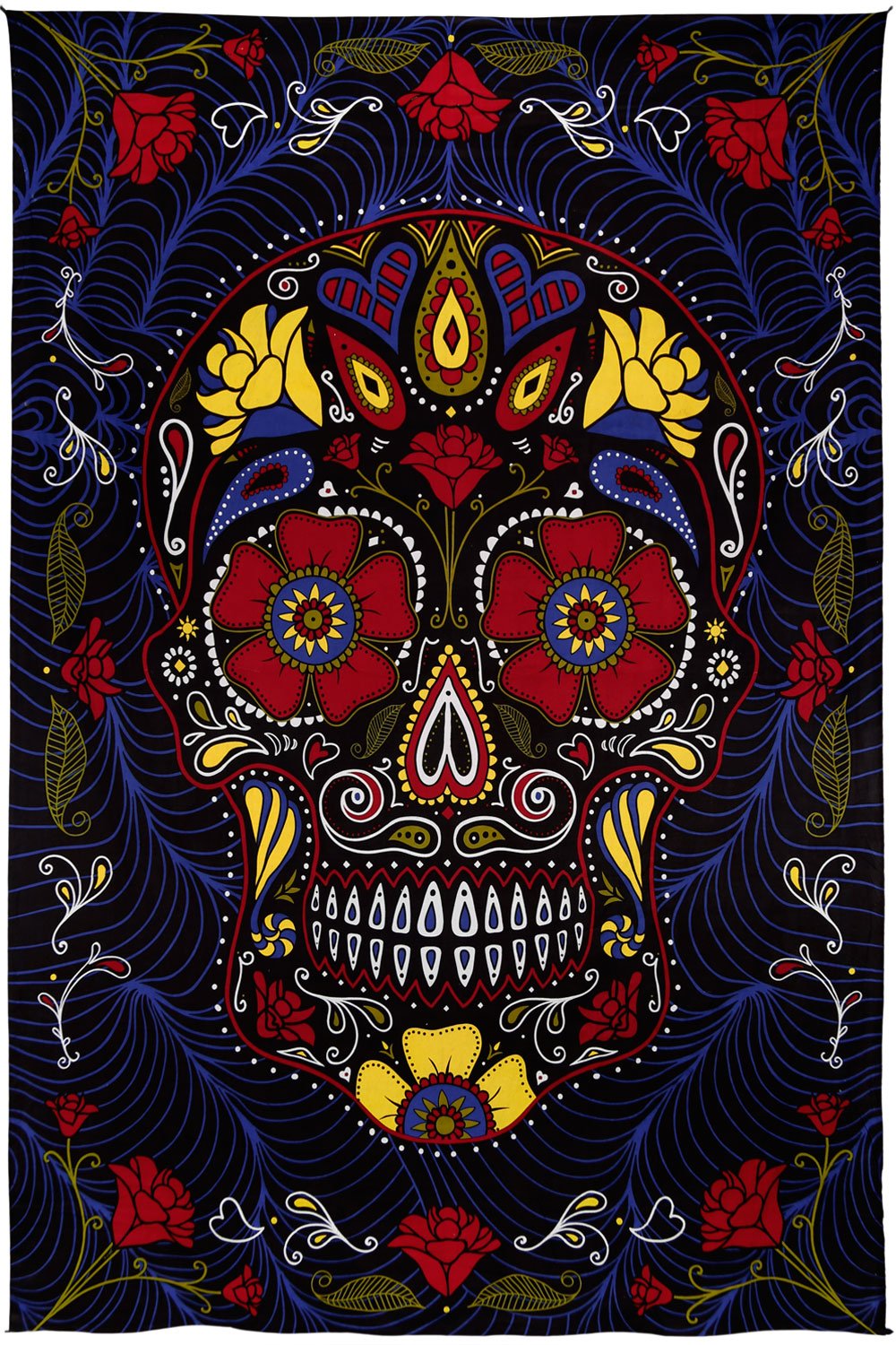 76147-3D Sugar Skull Black