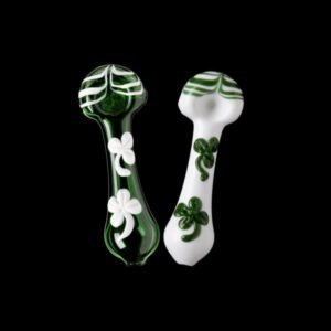 Four Leaf Clover Lucky Charm Glass Pipe