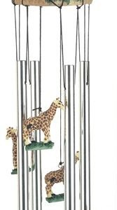 Giraffe with Baby Round Top Wind Chime