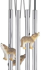 Wolf Family Round Top Wind Chime
