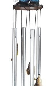 Fishing Bear Round Top Wind Chime