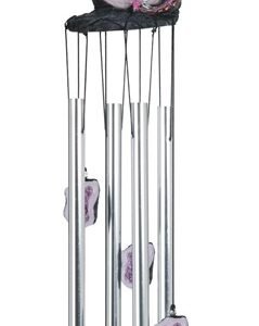 Dragon Wind Chime on Purple Crystal, Round Top