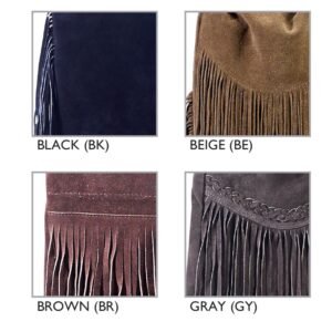 Alternative view of LONG FRINGED SUEDE BAG