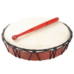 12in CEREMONIAL DRUM WITH DRUMSTICK