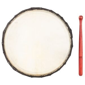Alternative view of 12in CEREMONIAL DRUM WITH DRUMSTICK