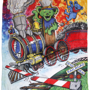 Grateful Dead Casey Jones Bear Fleece Throw Blanket 50x60