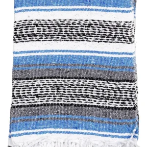 Mexican Falsa Blanket in Blue - 51x78"
