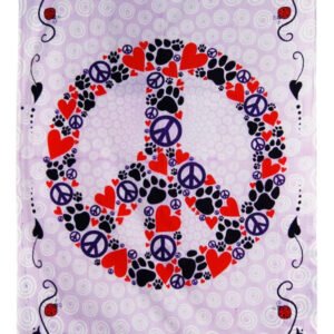 Zest For Life Peace Love & Paws Tapestry 52x80"