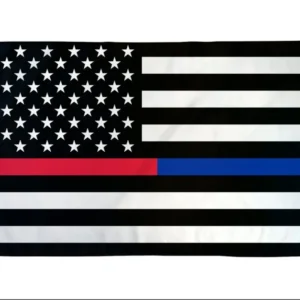 Thin Red/Blue Line USA Flag 3x5ft Poly