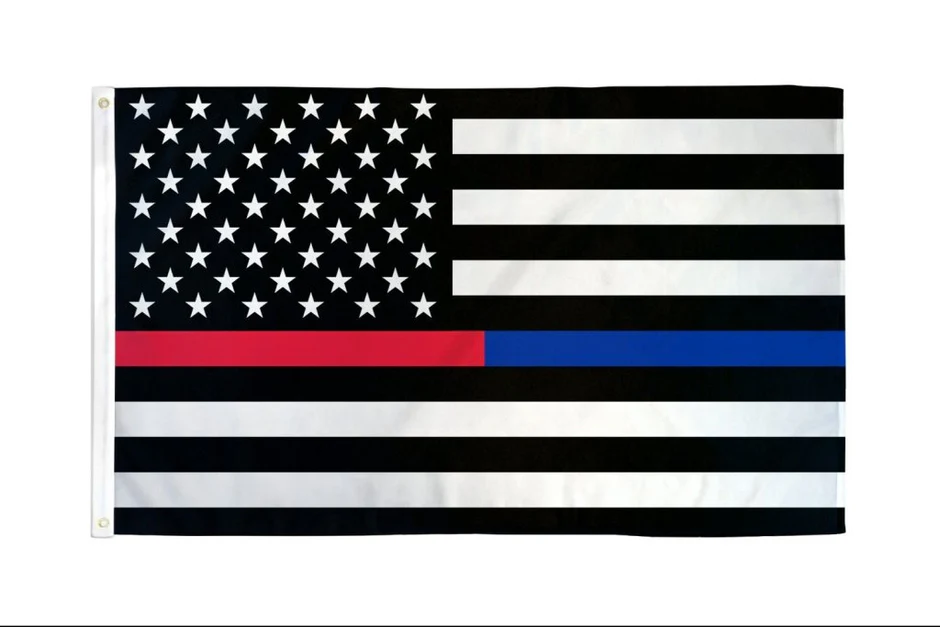 Thin Red/Blue Line USA Flag 3x5ft Poly