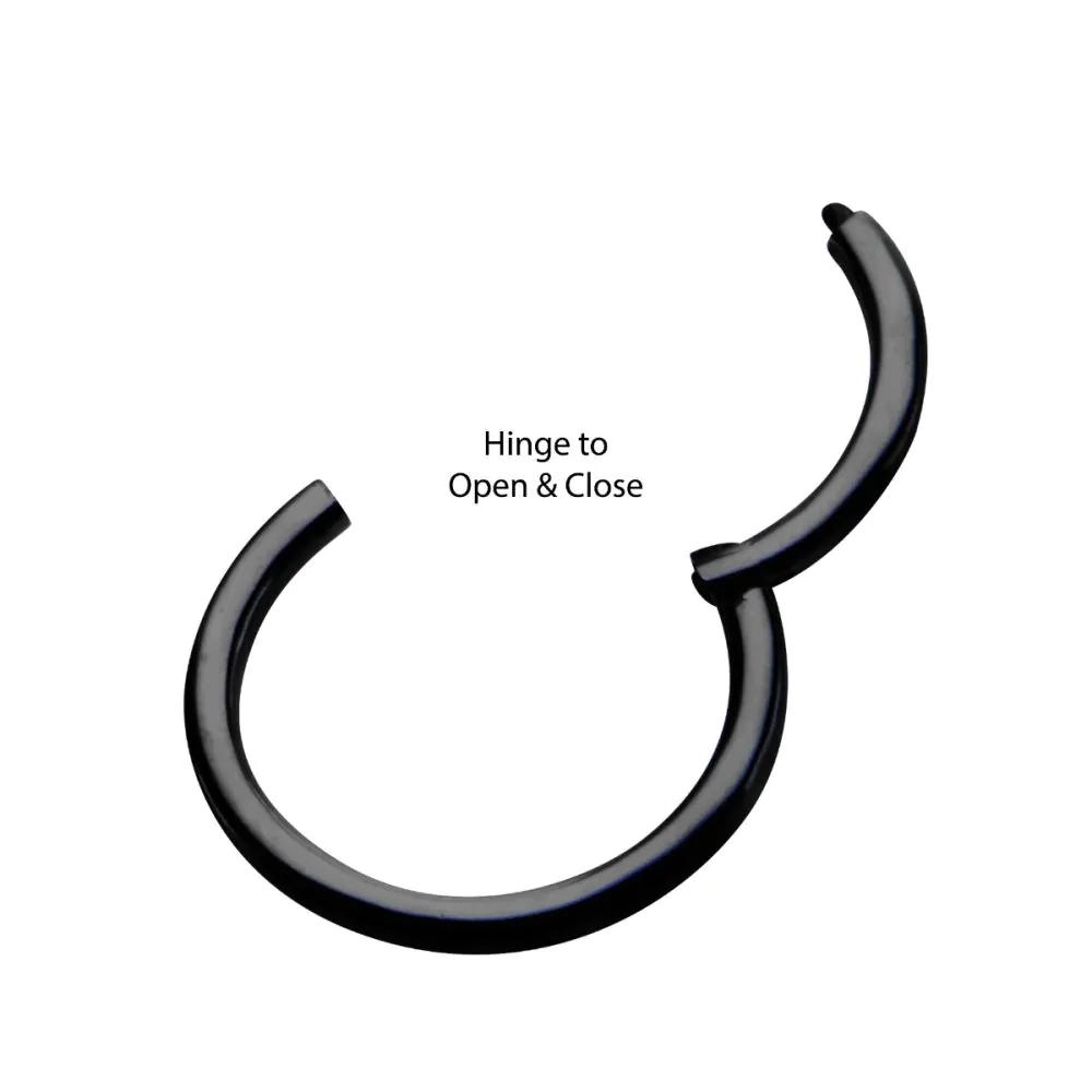 Black PVD Basic Hinged Segment Ring - Image 3