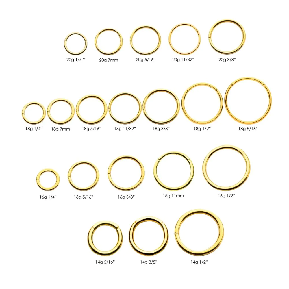 Gold PVD Basic Hinged Segment Ring - Image 2