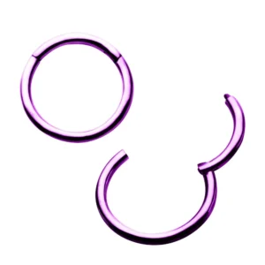 Purple PVD Steel Hinged Segment Rings