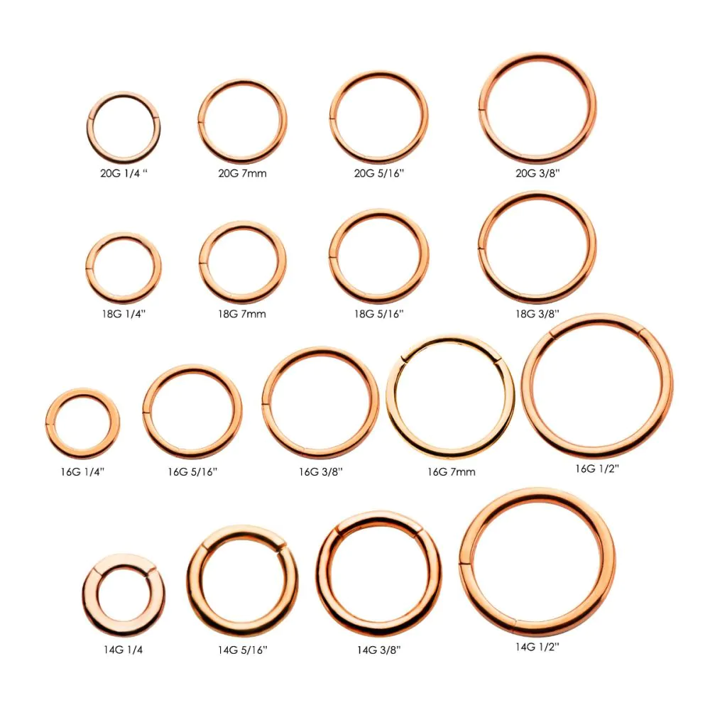 Rose Gold PVD Hinged Segment Rings - Image 2
